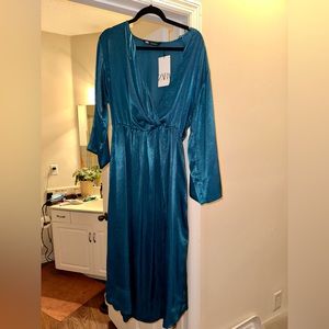 Zara satin midi dress